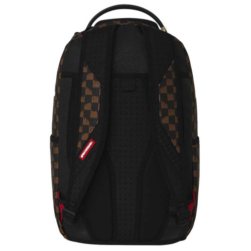 Sprayground Τσάντα πλάτης Brown and Cream Drip Check Shark DLXSV Backpack